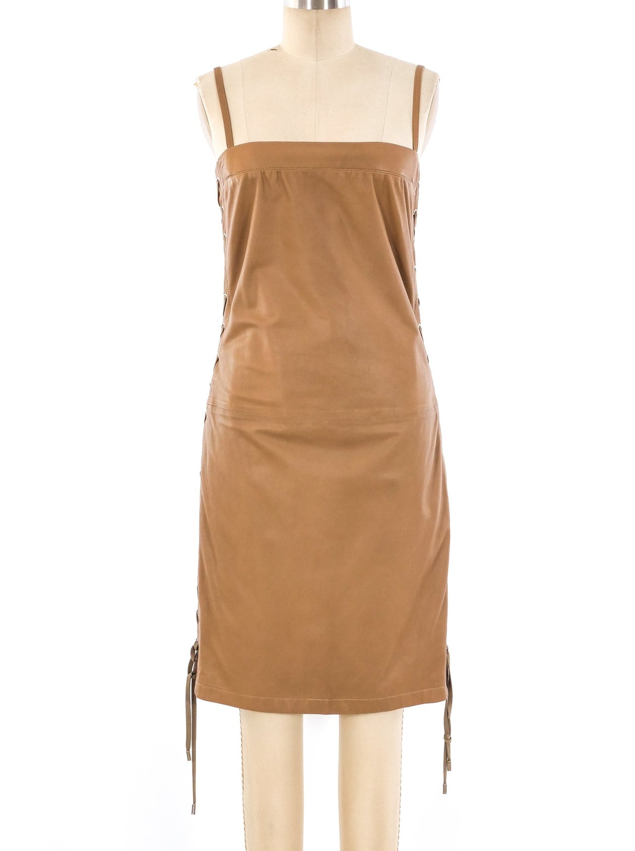 Gucci Lace Up Leather Dress Gucci Lace Up Leather Dress