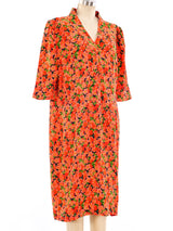 Yves Saint Laurent Floral Silk Dress Dress arcadeshops.com
