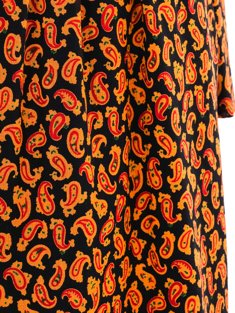 Yves Saint Laurent Paisley Printed Midi Dress Dress arcadeshops.com