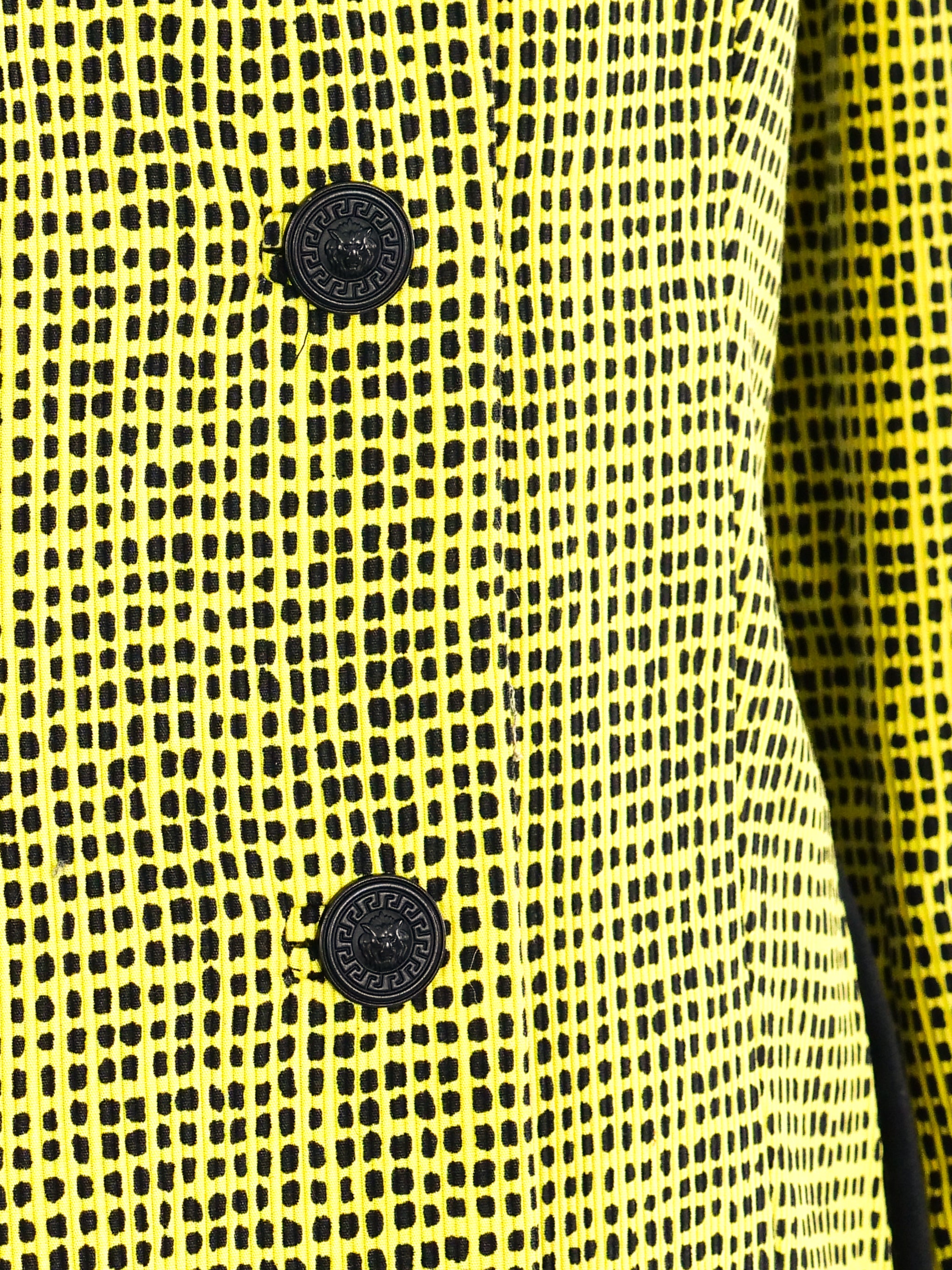 Versus by Gianni Versace Printed Yellow Blazer
