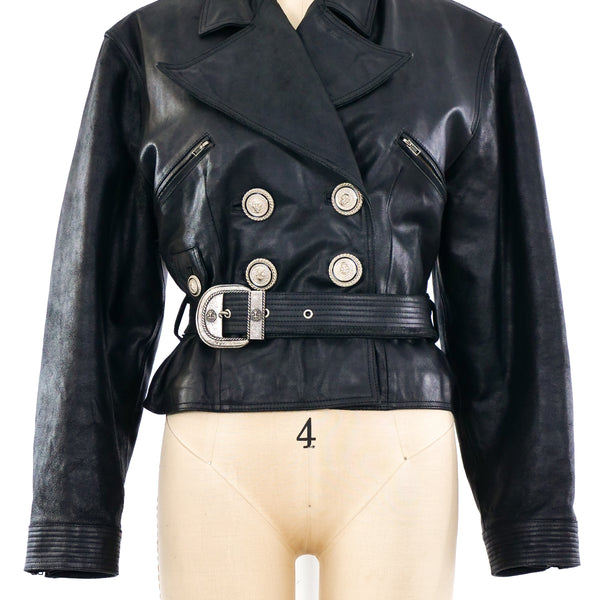 ジャケット・アウター versace vintage coat Vintage GIANNI VERSACE Mens Leather Jacket, Buttery Soft