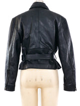 Versus by Gianni Versace Leather Motorcycle Jacket Jacket arcadeshops.com