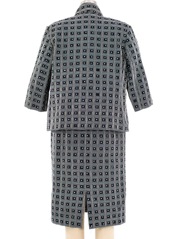 Gianni Versace Geometric Pattern Dress Ensemble