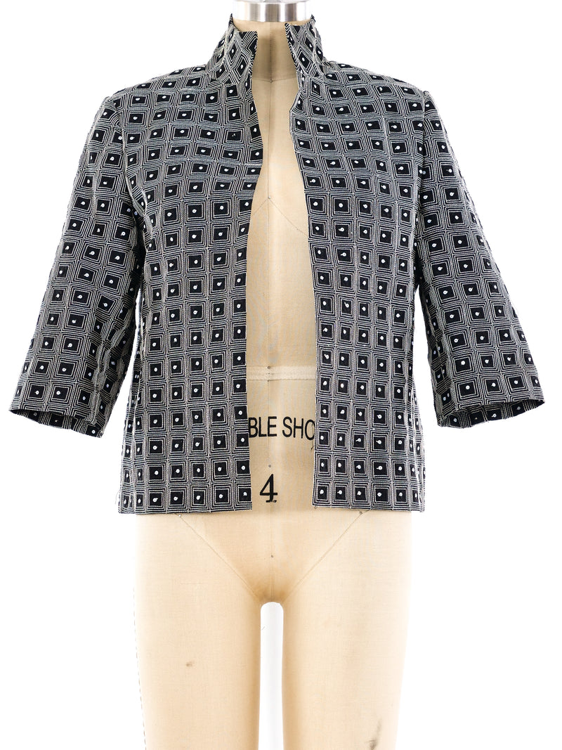 Gianni Versace Geometric Pattern Dress Ensemble Suit arcadeshops.com