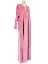 Halston IV Pink Velvet Caftan Dress arcadeshops.com