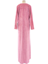 Halston IV Pink Velvet Caftan Dress arcadeshops.com