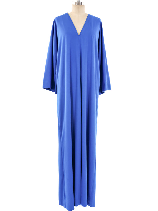 Halston IV Blue Jersey Caftan Dress arcadeshops.com