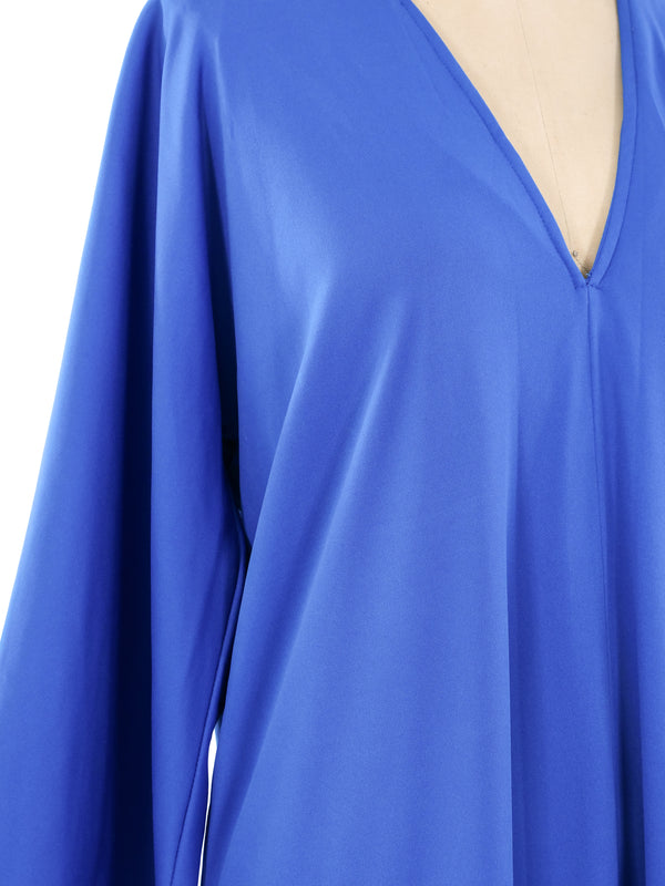 Halston IV Blue Jersey Caftan Dress arcadeshops.com
