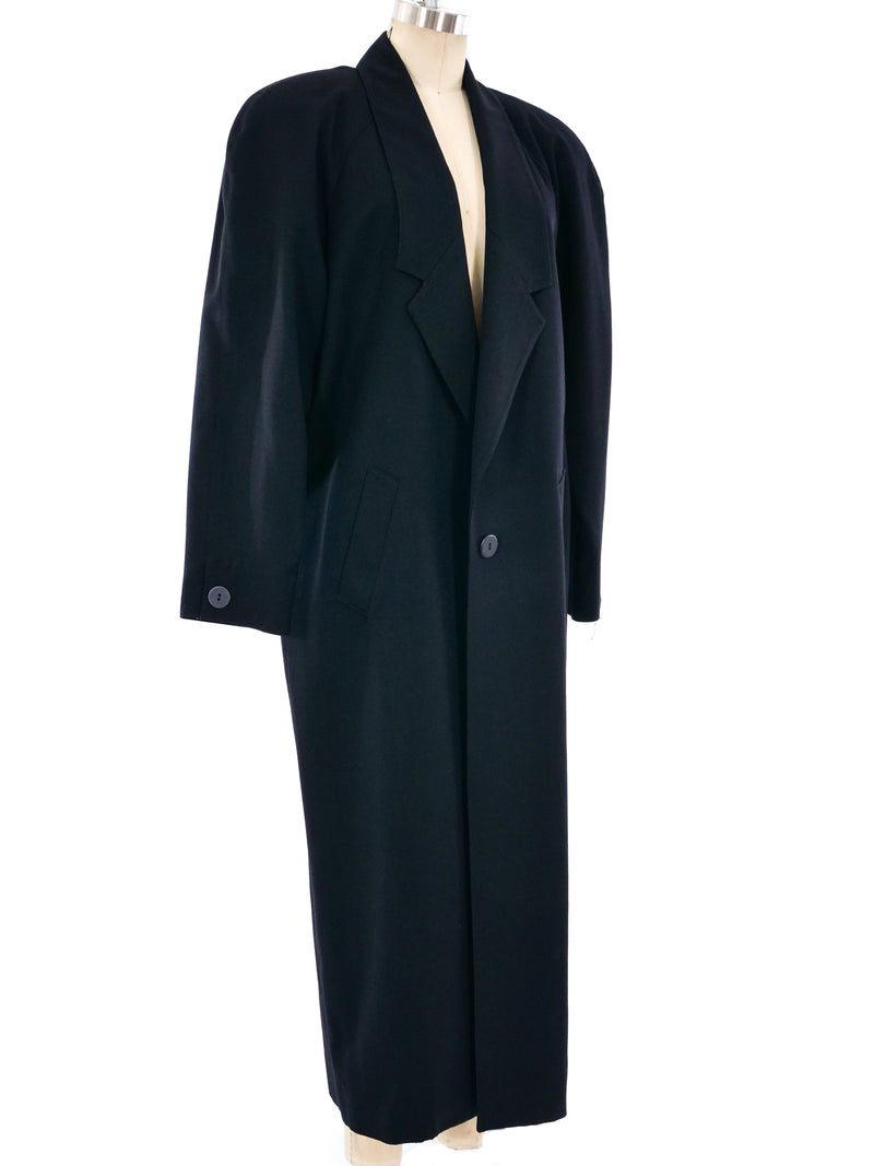 Black Maxi Overcoat Outerwear arcadeshops.com
