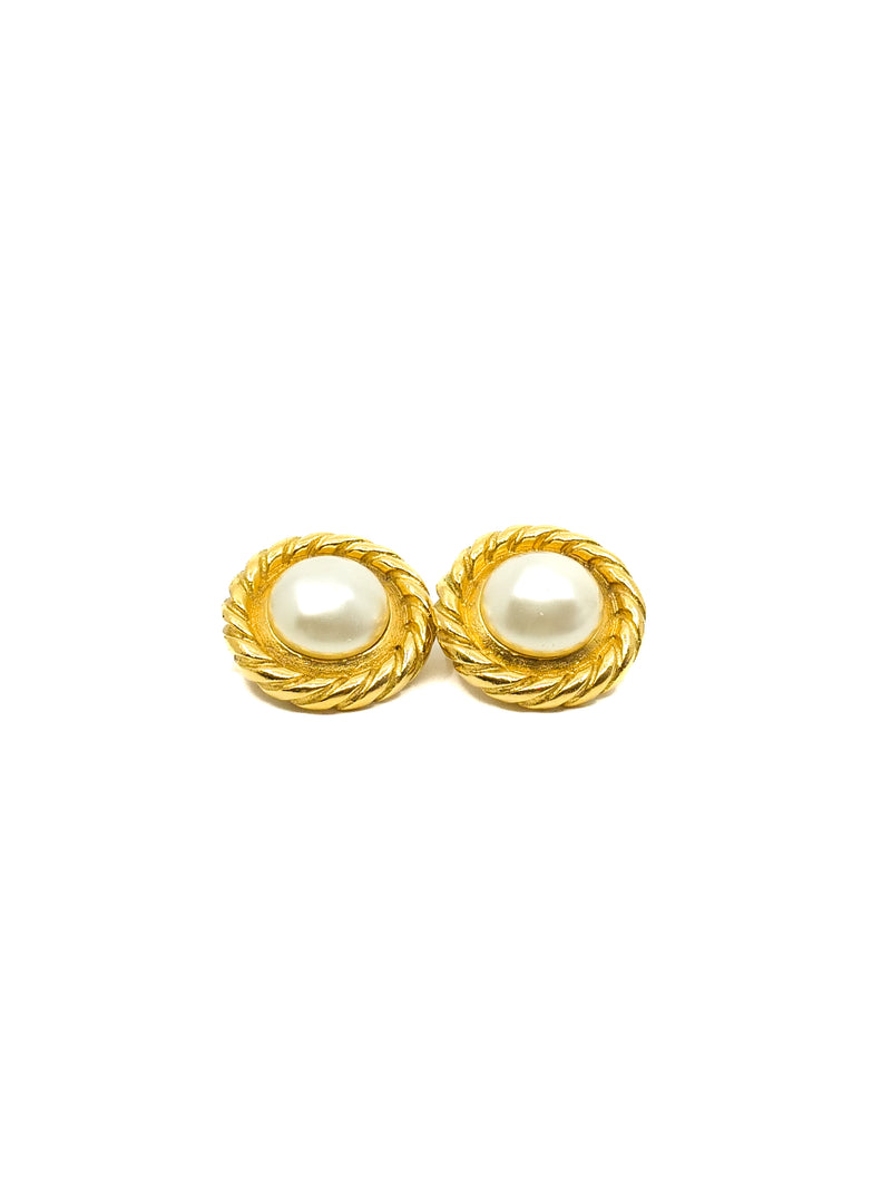 Chanel Pearl Accented Earrings Accessory arcadeshops.com