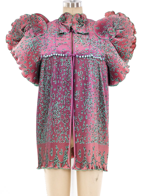 Zandra Rhodes Printed Fan Pleated Jacket Jacket arcadeshops.com
