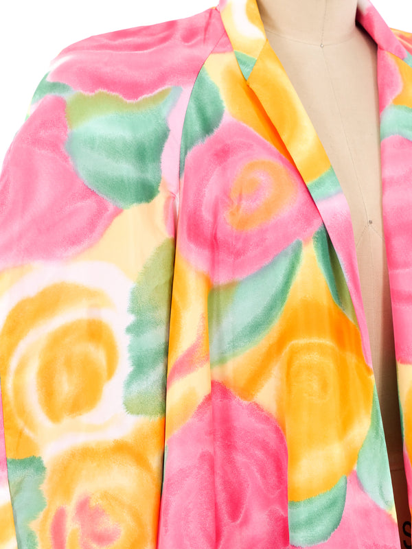 Victor Costa Watercolor Floral Jacket Jacket arcadeshops.com