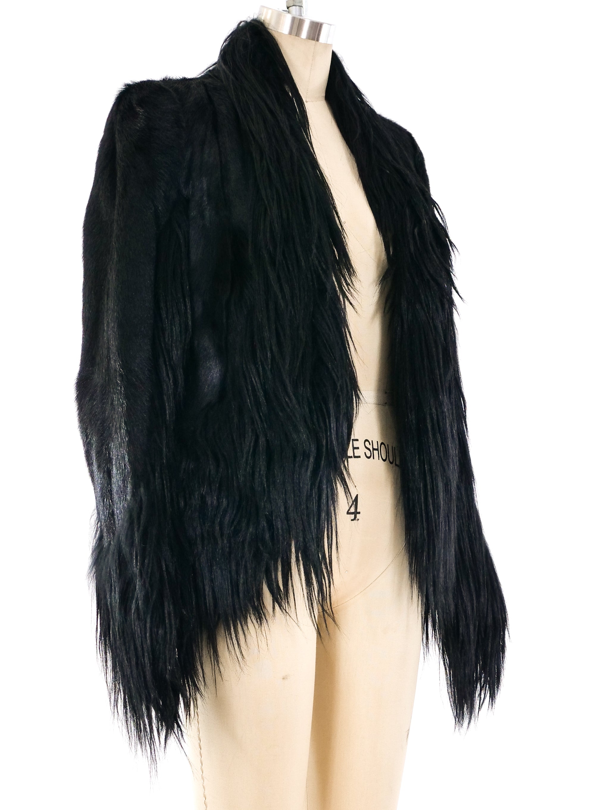 Alexander mcqueen fur on sale coat