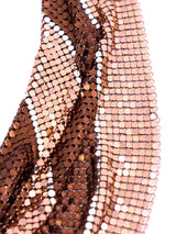 Whiting and Davis Rose Gold Chainmail Bib Necklace Accessory arcadeshops.com