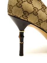 Gucci Monogram Bamboo Heeled Pumps, 8 Accessory arcadeshops.com