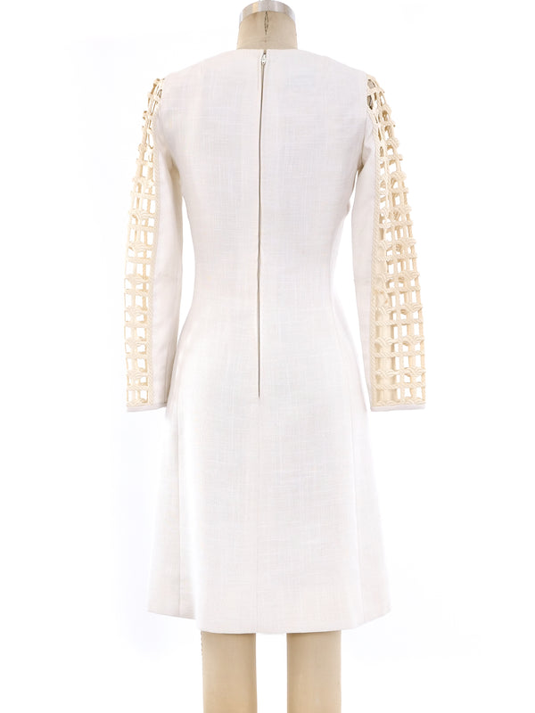 Cage Sleeve Linen Dress Dress arcadeshops.com