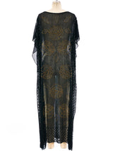 1920's Bead Embellished Silk Sheath Dress Dress arcadeshops.com