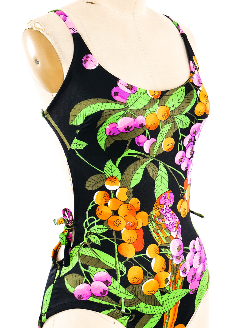 Tropical Floral Printed Swimsuit Ensemble Suit arcadeshops.com