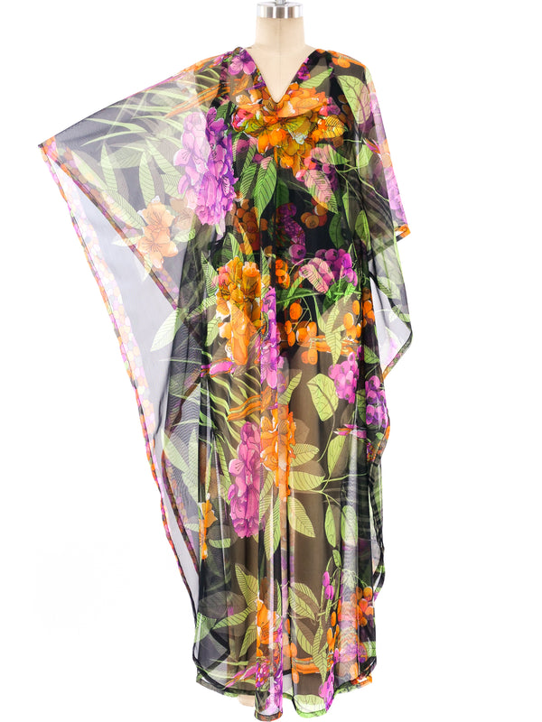 Tropical Floral Printed Swimsuit Ensemble Suit arcadeshops.com