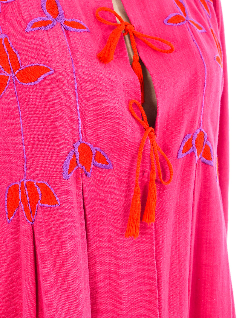 Josefa Floral Embroidered Caftan Dress arcadeshops.com