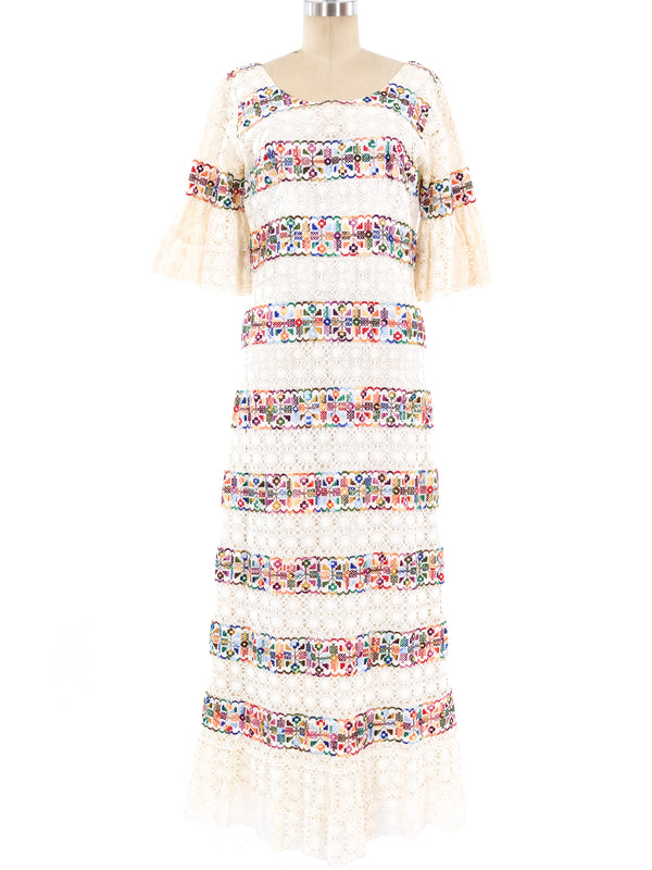 Banded Lace Maxi Dress Dress arcadeshops.com