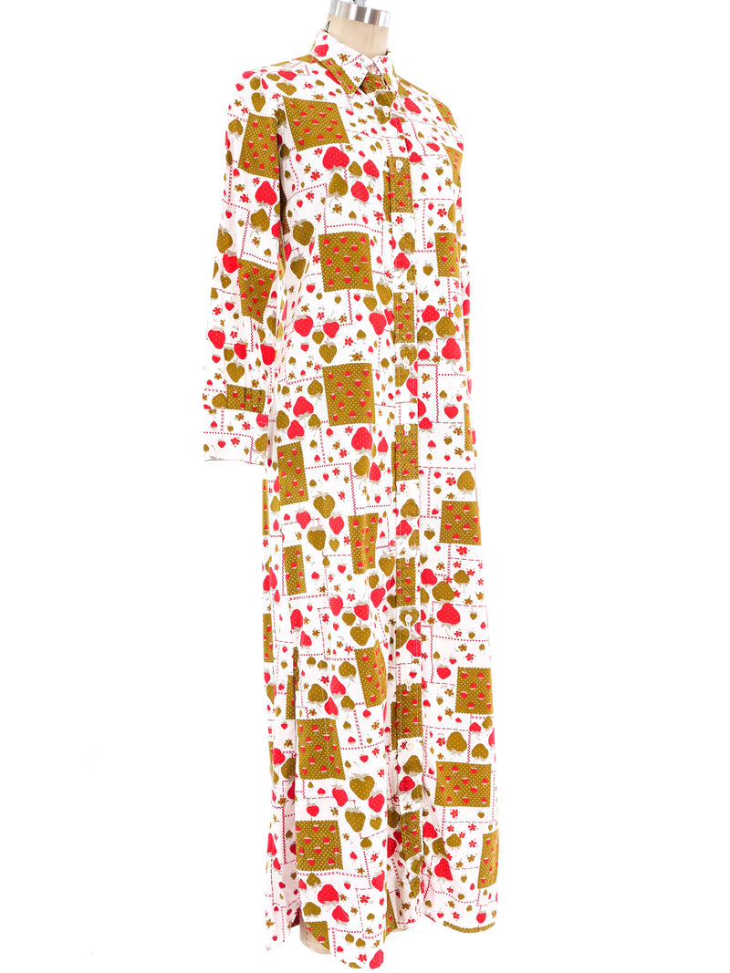 Geoffrey Beene Strawberry Printed Shirt Dress Dress arcadeshops.com