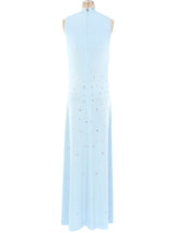 Rhinestone Embellished Sleeveless Jersey Gown Dress arcadeshops.com