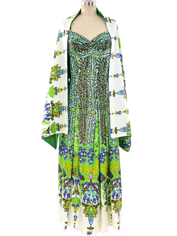 Garden Paisley Printed Tank Dress and Shawl Dress arcadeshops.com