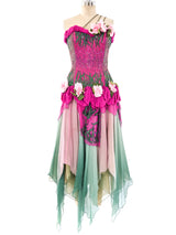 Zandra Rhodes Floral Embellished Party Dress Dress arcadeshops.com