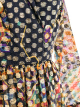 Metallic Lurex Dotted Shirt Dress Dress arcadeshops.com