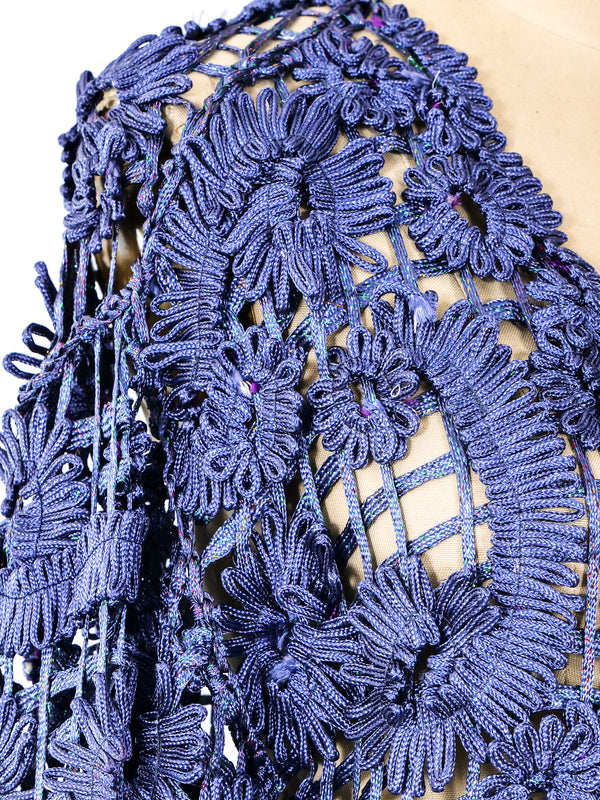 Indigo Crochet Cardigan Jacket arcadeshops.com