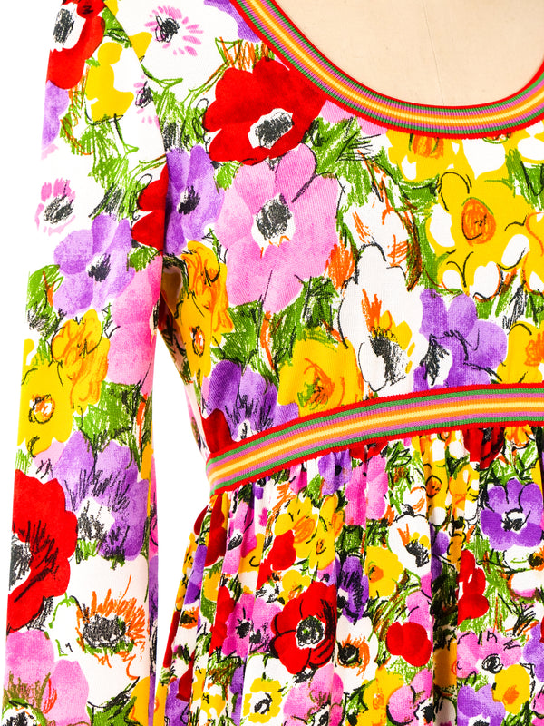 Goldworm Floral Jersey Dress Dress arcadeshops.com