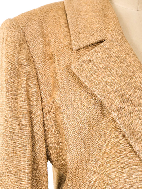 Yves Saint Laurent Raw Silk Skirt Suit Suit arcadeshops.com