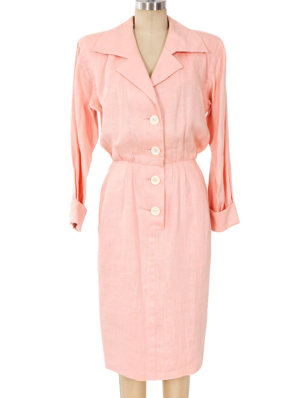 Yves Saint Laurent Blush Linen Dress Dress arcadeshops.com