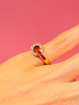 Diamond and Ruby Buckle Ring Fine Jewelry arcadeshops.com