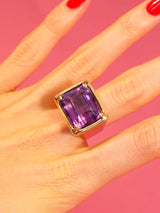 14K Gold and Amethyst Cocktail Ring Fine Jewelry arcadeshops.com