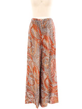 Metallic Paisley Palazzo Ensemble Suit arcadeshops.com
