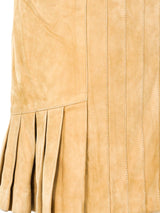 Christian Dior Pleated Suede Skirt Bottom arcadeshops.com