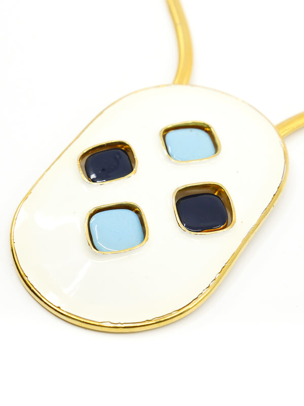 Pierre Cardin Enamel Kinetic Pendant Necklace Accessory arcadeshops.com
