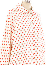 Istante Gianni Versace Rose Print Silk Coat Jacket arcadeshops.com