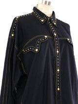 Gianni Versace Studded Western Shirt Top arcadeshops.com