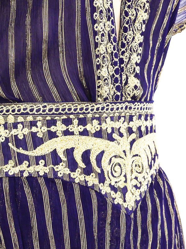 Indigo Gauze Wrap Jumpsuit Suit arcadeshops.com