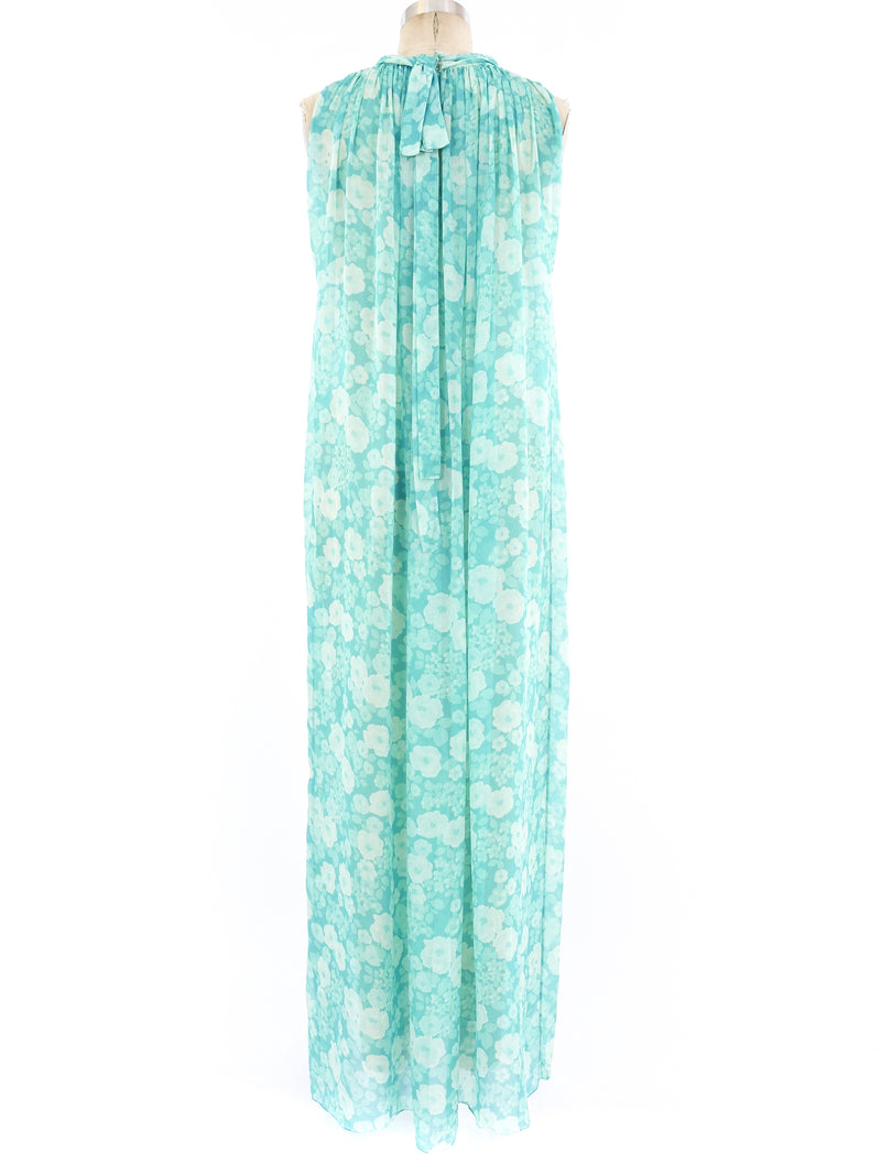Turquoise Chiffon Sleeveless Dress Dress arcadeshops.com