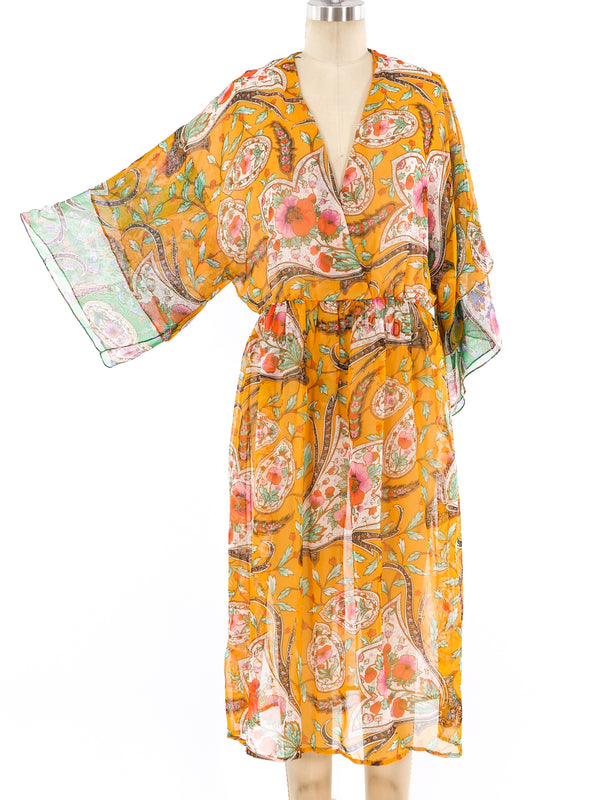 Albert Capraro Paisley Chiffon Dress Dress arcadeshops.com