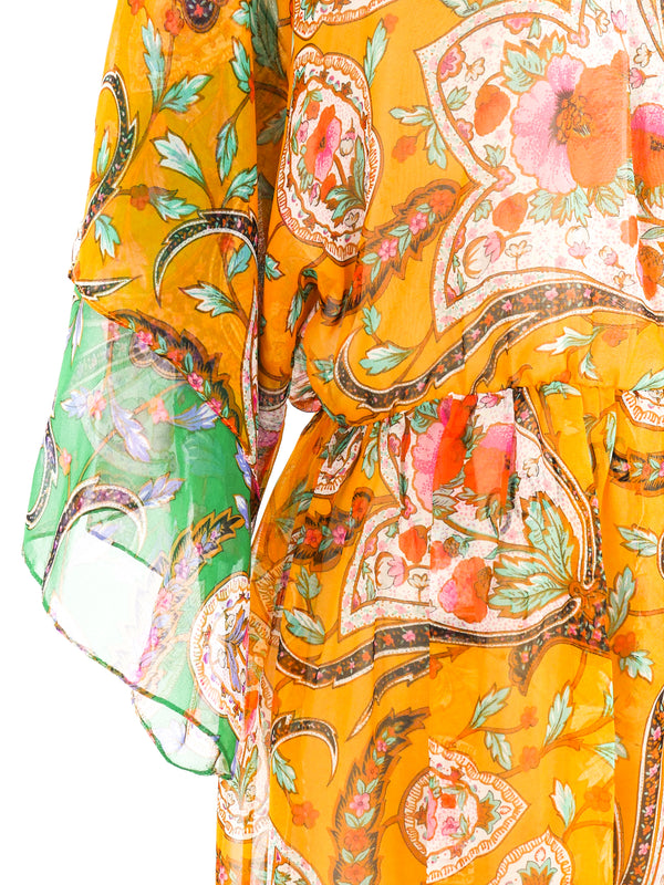 Albert Capraro Paisley Chiffon Dress Dress arcadeshops.com