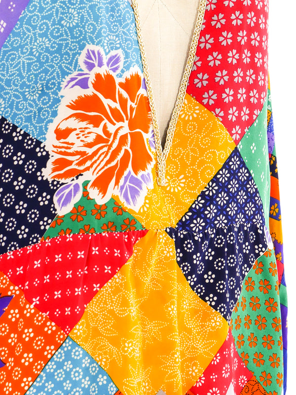 Patchwork Printed Silk Mini Dress Dress arcadeshops.com