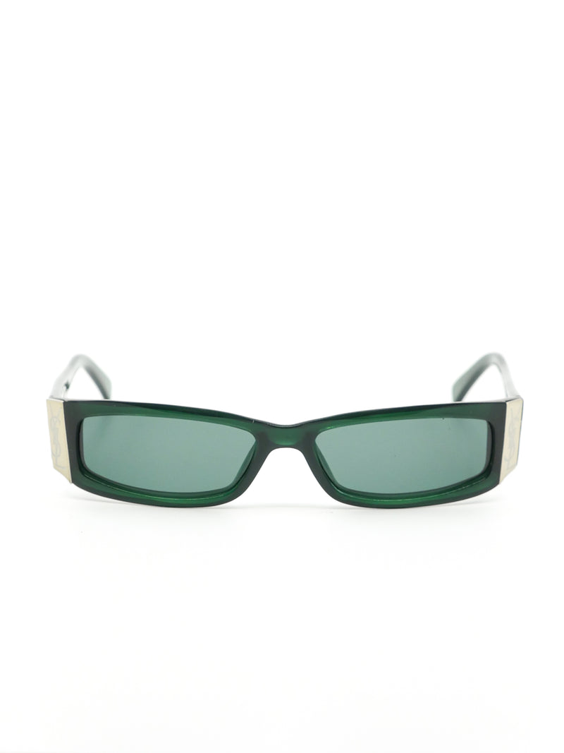 Yves Saint Laurent Teal Micro Sunglasses Accessory arcadeshops.com