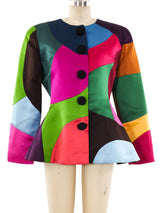 Oscar de la Renta Kaleidoscope Patchwork Jacket Jacket arcadeshops.com
