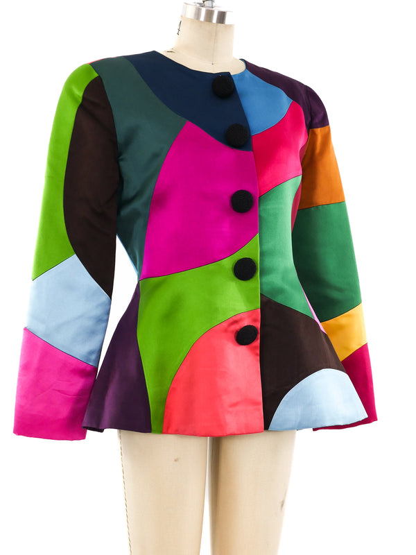 Oscar de la Renta Kaleidoscope Patchwork Jacket Jacket arcadeshops.com