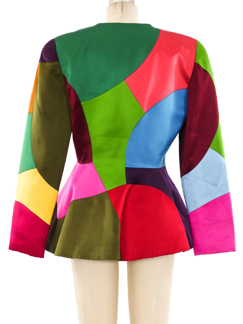 Oscar de la Renta Kaleidoscope Patchwork Jacket Jacket arcadeshops.com